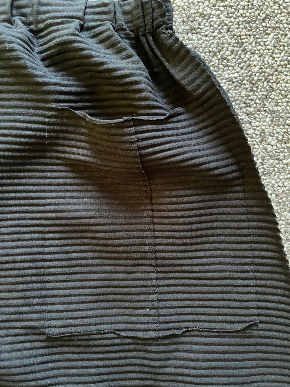 Issey Miyake Black Drop Crotch Shorts - Picture 5 of 6